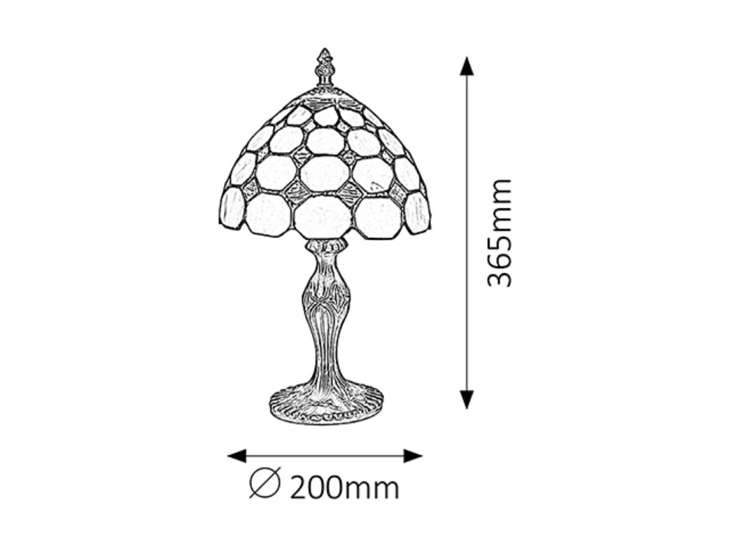 Lampada da tavolo Tiffany bronzo E14 Marvel Rabalux 8072