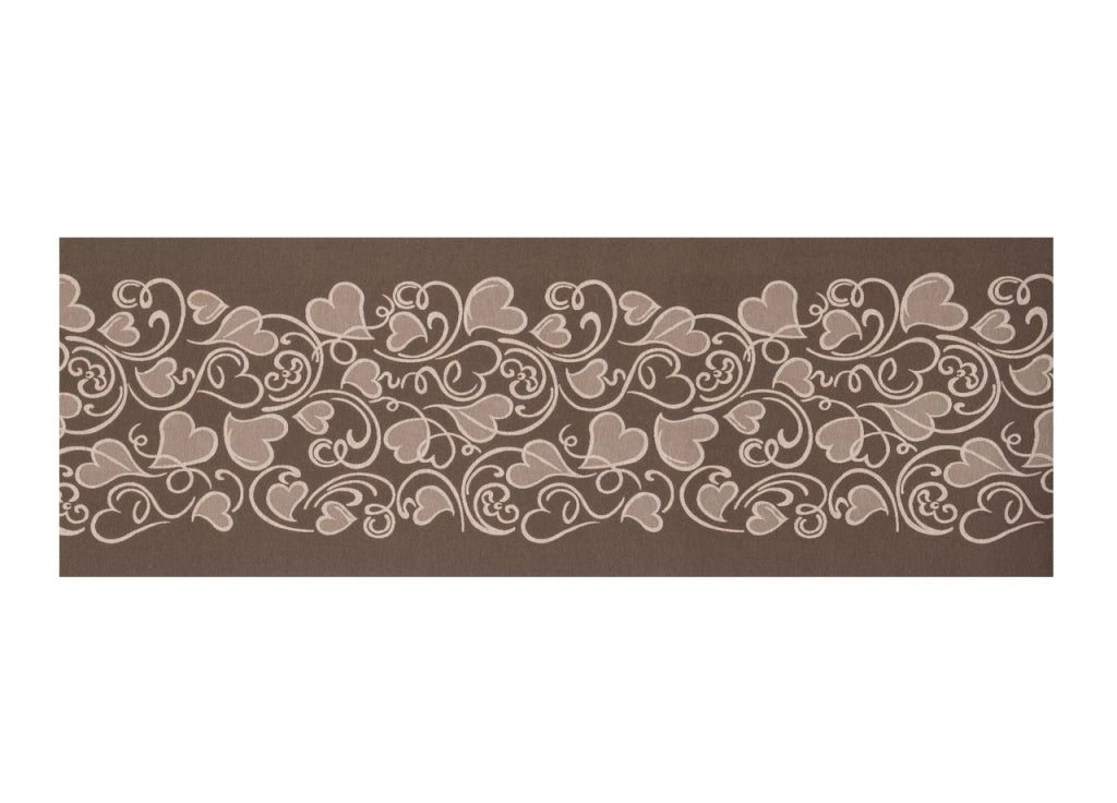 Tappeto Passatoia Tessuto Jacquard Linea Emozioni Disegno Amour Fango - 57x320 - Fango