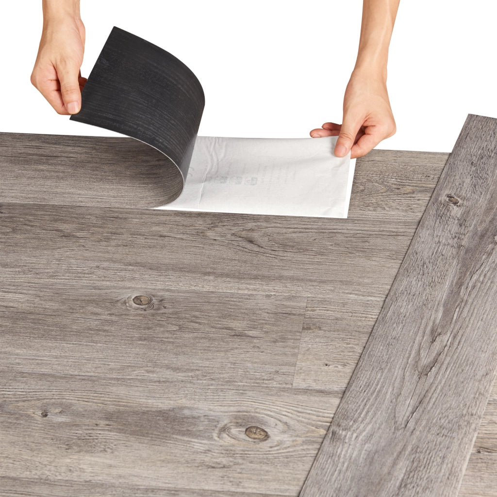 Pavimento Adesivo Vanola in PVC per Spazi Interni 42 listoni = 5,85 m² Effetto Rovere 'Grey Alaska' NEU.HOLZ
