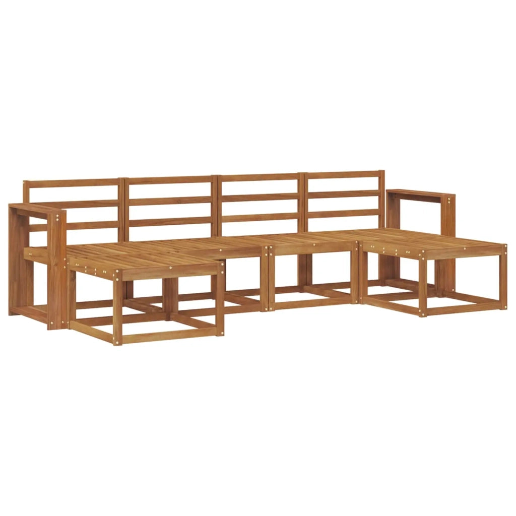 Set di divani da esterno 6 pcs Naturale Legno multistrato