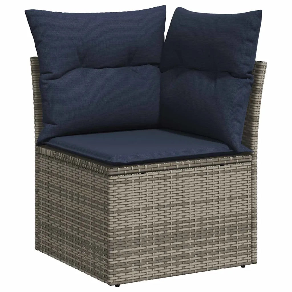 Set Divano da Giardino 7 pz grigio e blu navy 3349415