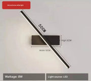 Lampada da Parete con Sensore di Movimento - LED - Nero