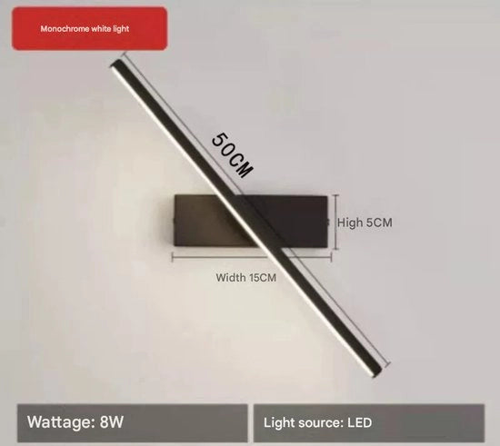 Lampada da Parete con Sensore di Movimento - LED - Nero
