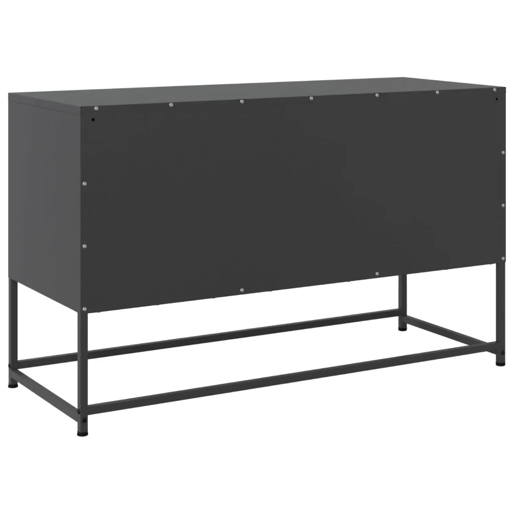 Mobile TV | Armadietto TV | Mobile Porta TV Nero 100,5x39x60,5 cm in Acciaio
