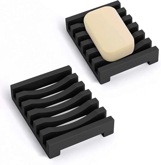 Sacchetto di sapone in silicone nero - duraturo e con drenaggio - 1 pezzo