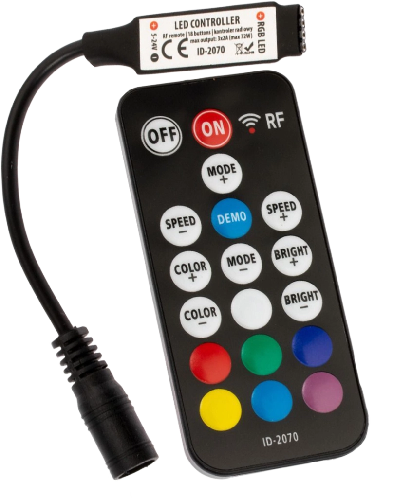Controller LED RGB RF 18 tasti nero IdeaLED