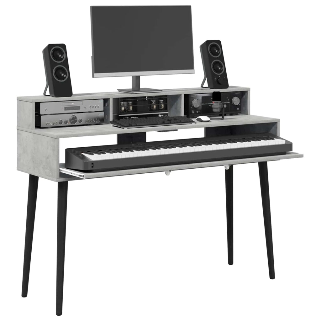 Scrivania studio Grigio Cemento 110 x 42,5 x 36 cm 8006735