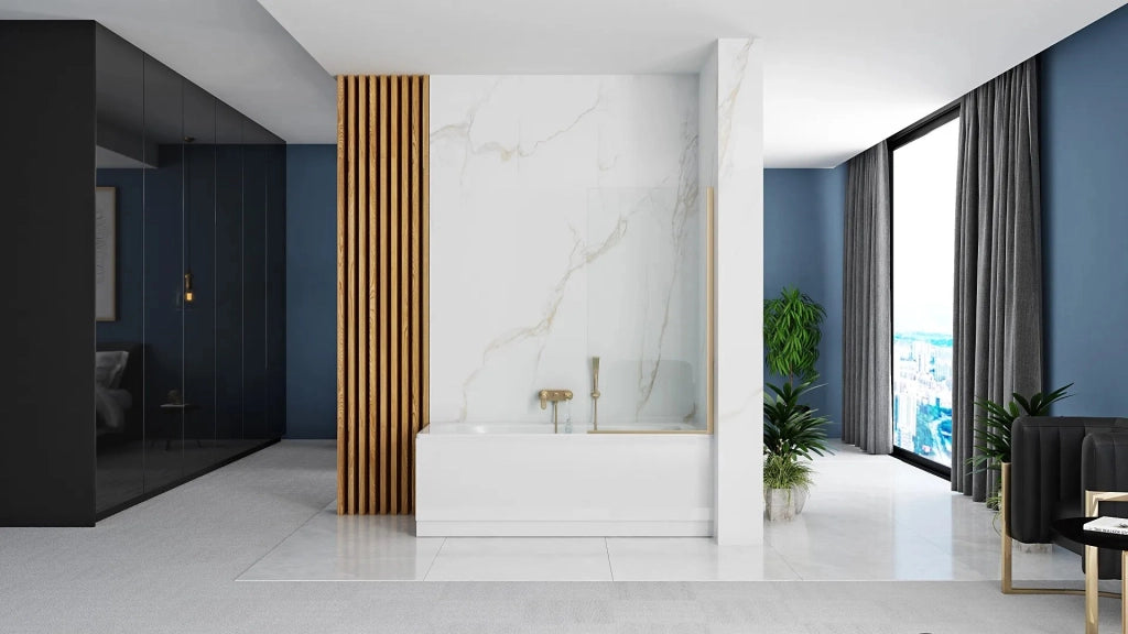 Schermo Vasca Rea Elegant Gold 70