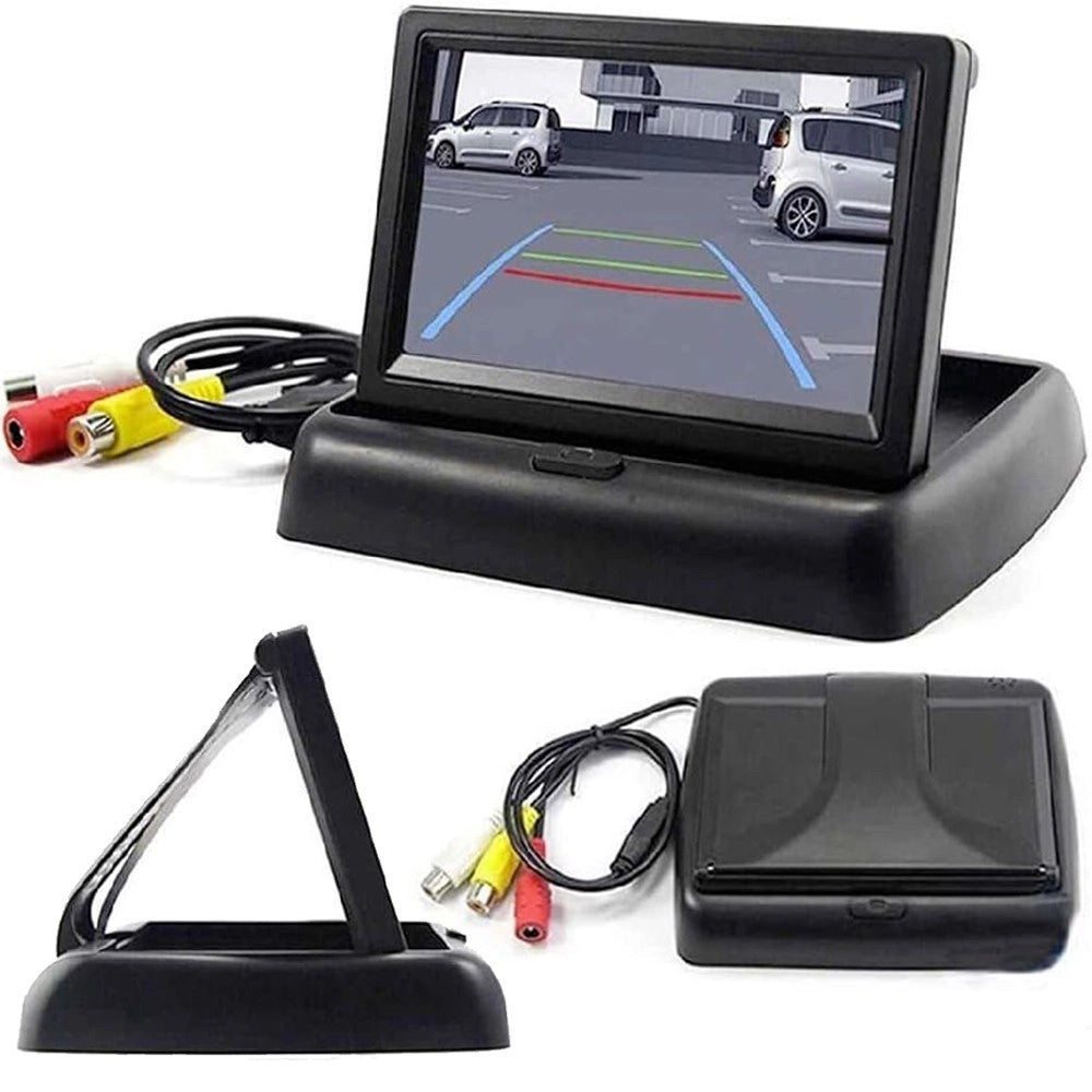 Trade Shop - Monitor Display A Colori 4.3" Pieghevole Tft Lcd Hd Per Telecamera Retromarcia -