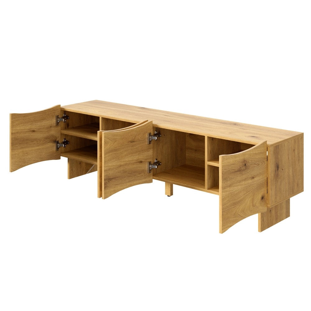 Mobile TV con Ante e Vano Cavi ¨C Xylo ¨C Legno, 155 cm, Soggiorno
