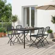 Set di Mobili da Esterno 5 pcs Antracite Ferro e Acciaio 3422897