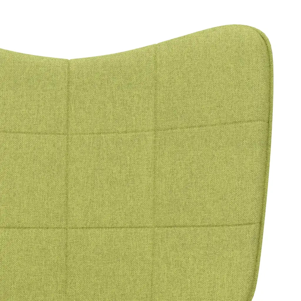 Sedia Relax con Sgabello Verde in Tessuto 327957