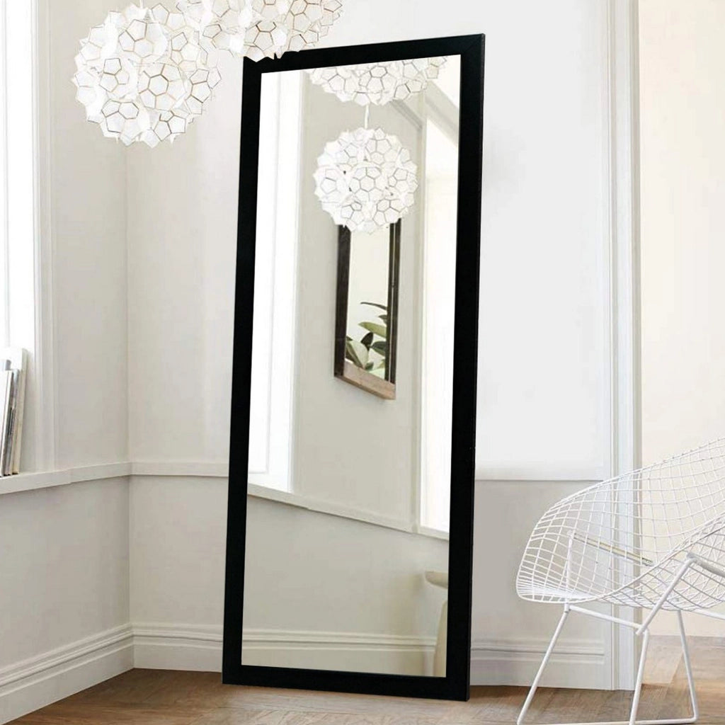 Carimate, Specchio Forma Rettangolare, 40x105h cm Nero
