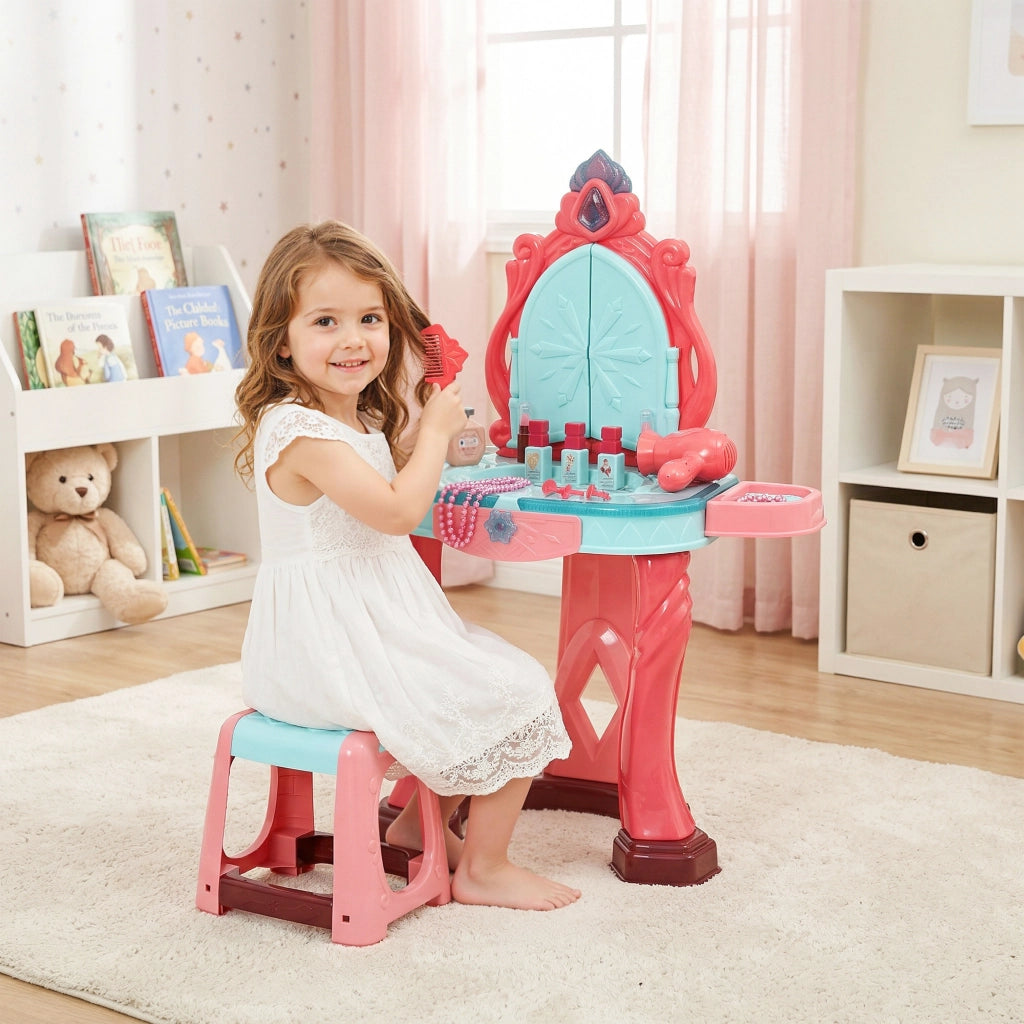 Tocador Bambini con Specchio e Luce ¨C Minimal ¨C 57x34x76 cm Multicolor