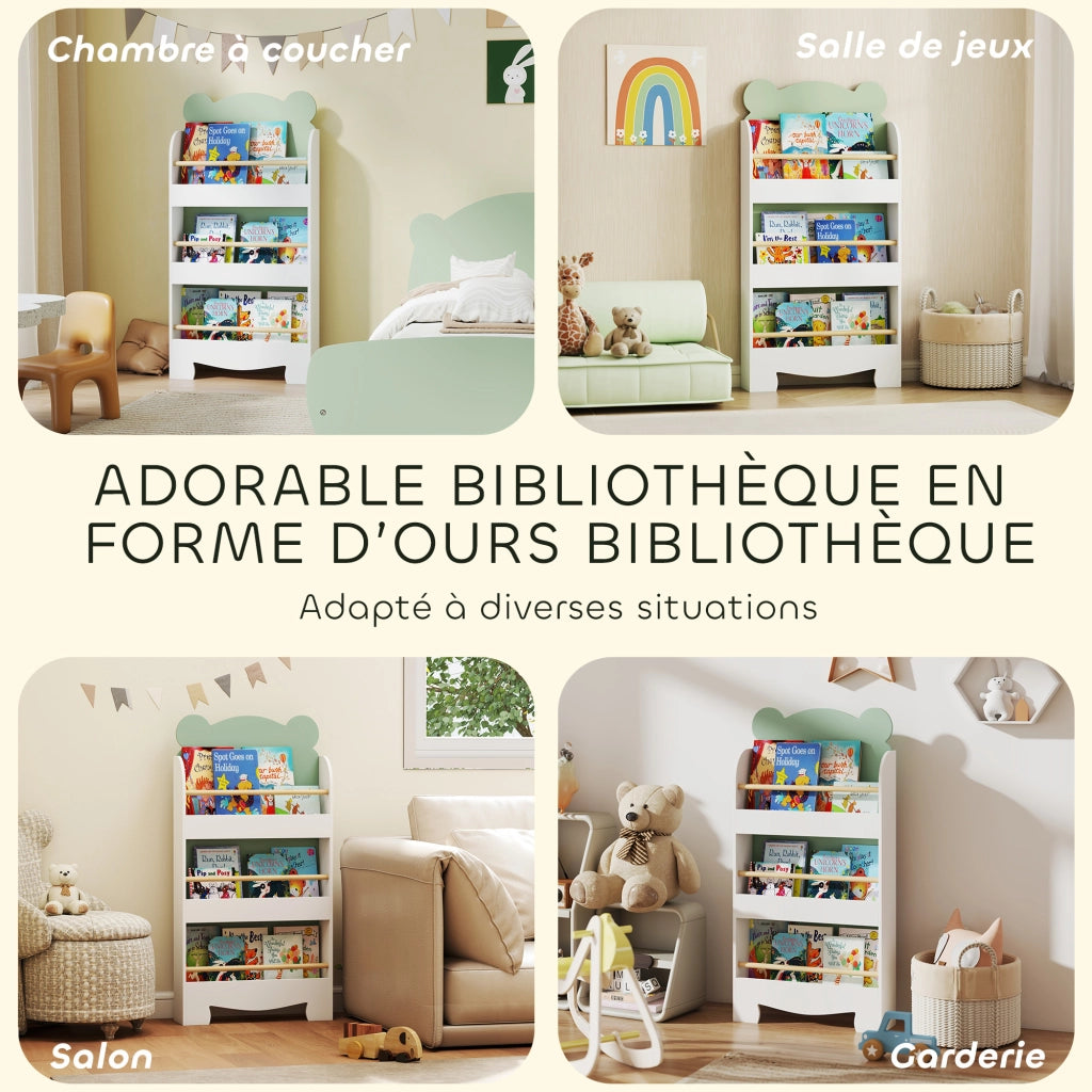 Libreria per bambini ¨C Minimal ¨C verde 3 livelli