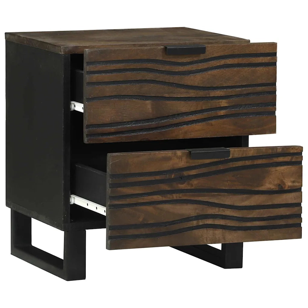 Set di 2 Comodini | Armadio da Notte | Mobiletto da notte Noce 40 x 33 x 46 cm