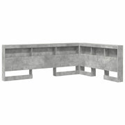Testiera | Testata contenitore Grigio cemento 140 cm Legno multistrato