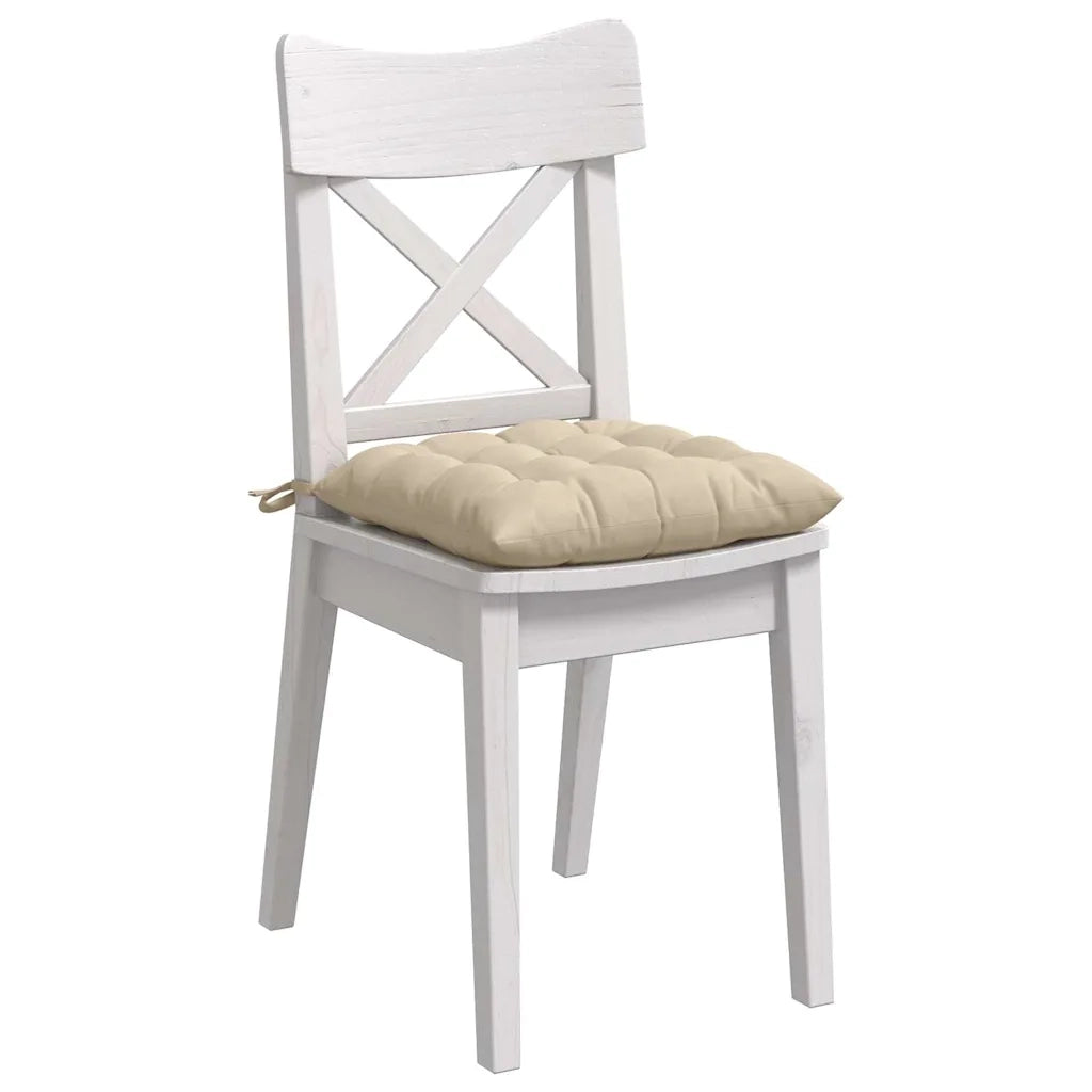Cuscini per Seduta 4 pcs Crema 40 x 40 x 6 cm Microfibra 42015179
