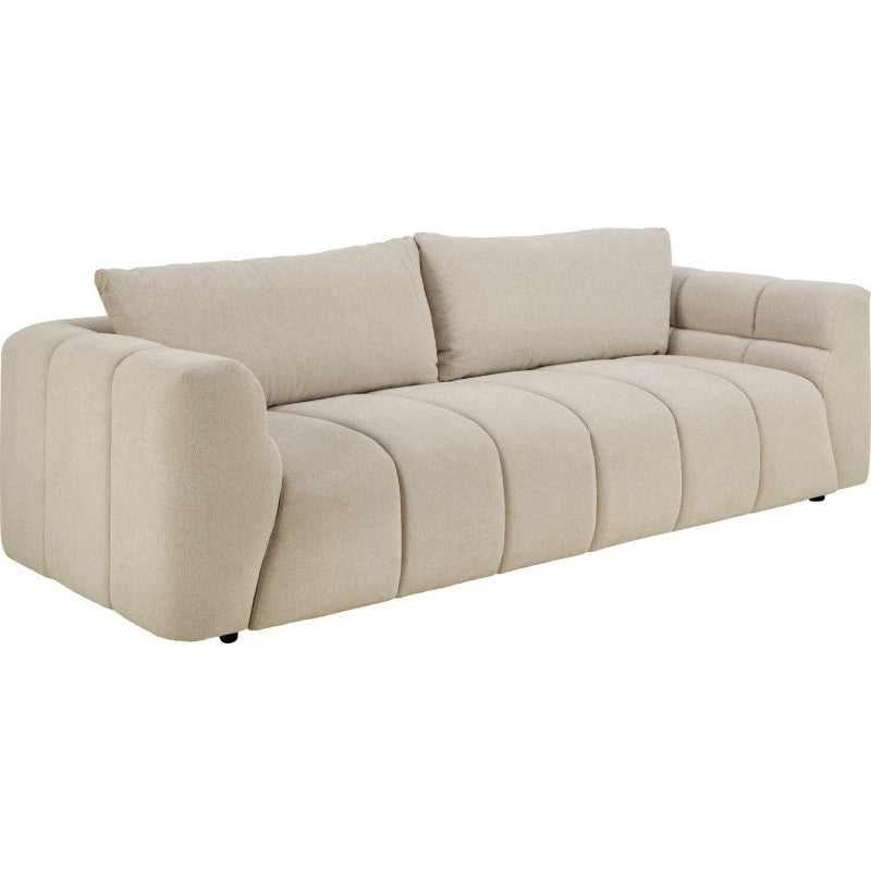 Divano Barberino 3 Posti Tessuto Sabbia cm 240x100h79
