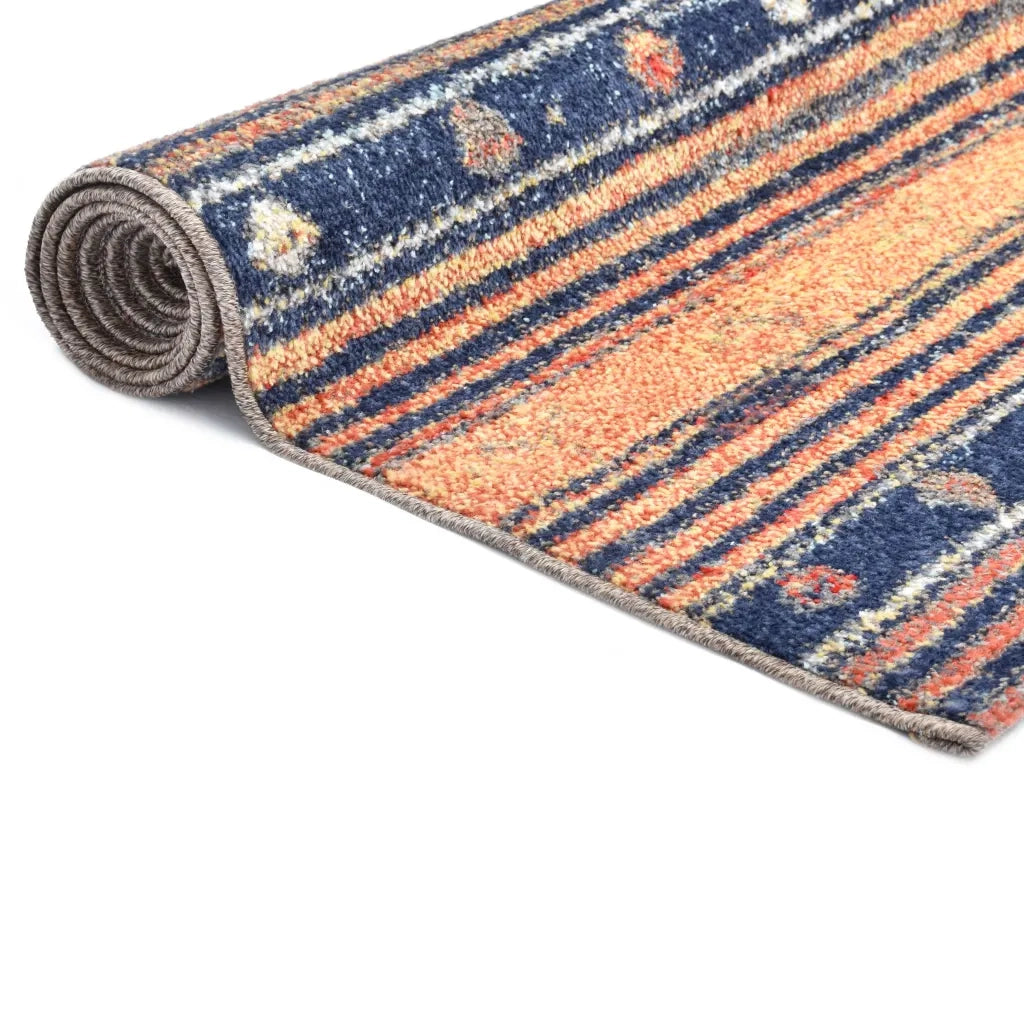 Tappeto Blu e Arancione 160x230 cm in PP 134280