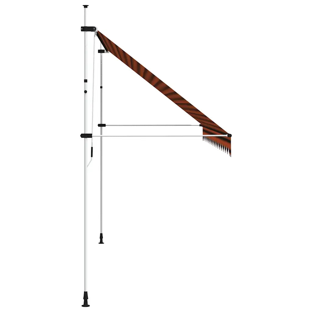 Tenda da Sole Retrattile Manuale 400 cm Arancione e Marrone 145840