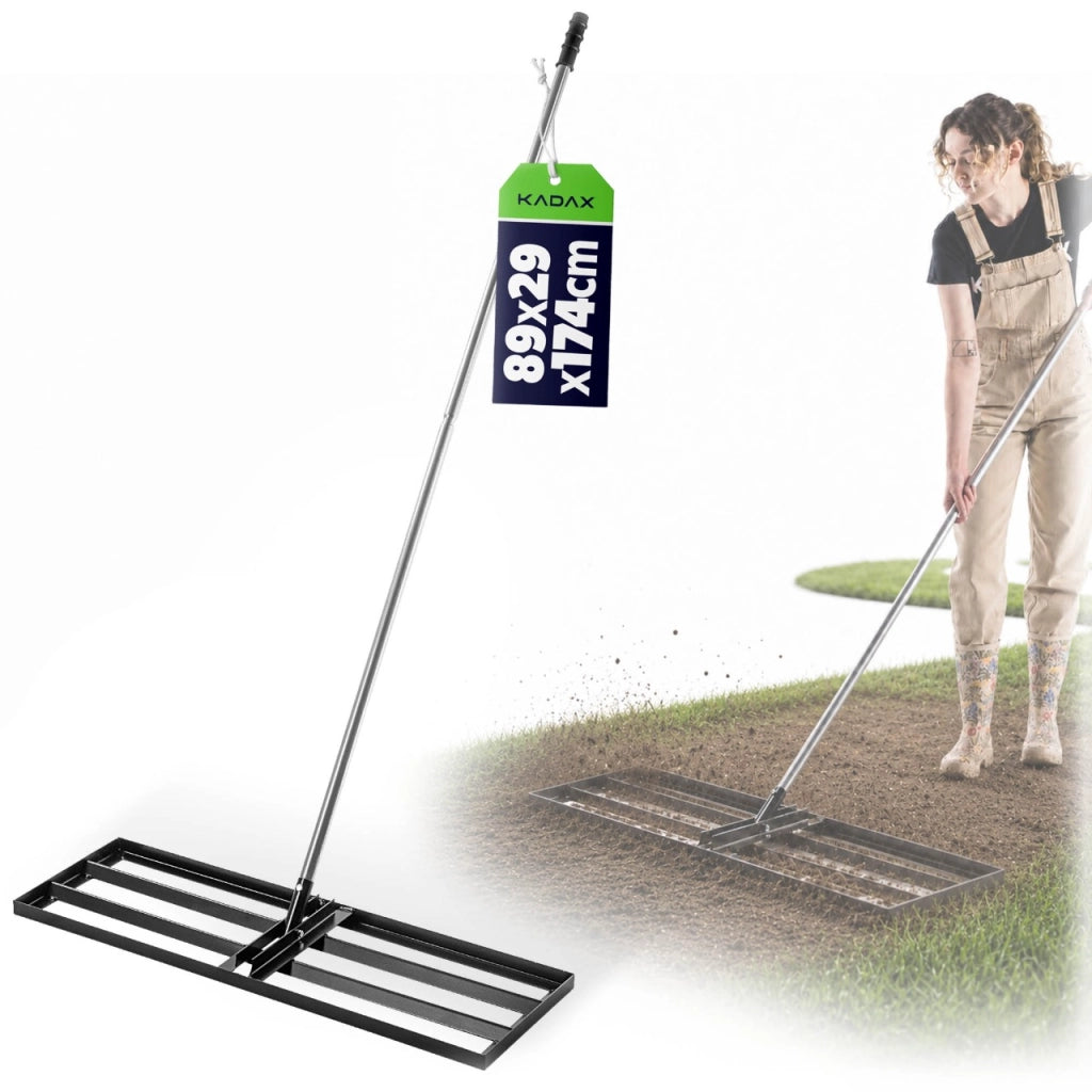 Livellatrice manuale per prato KADAX, 30x90 cm con manico