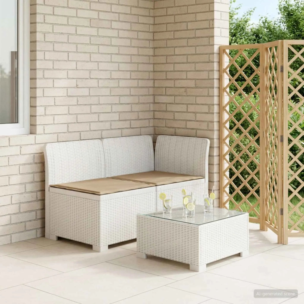 Divano da esterno-Divano da Giardino a 2 Posti con Cuscini Aspetto Rattan PP 773915