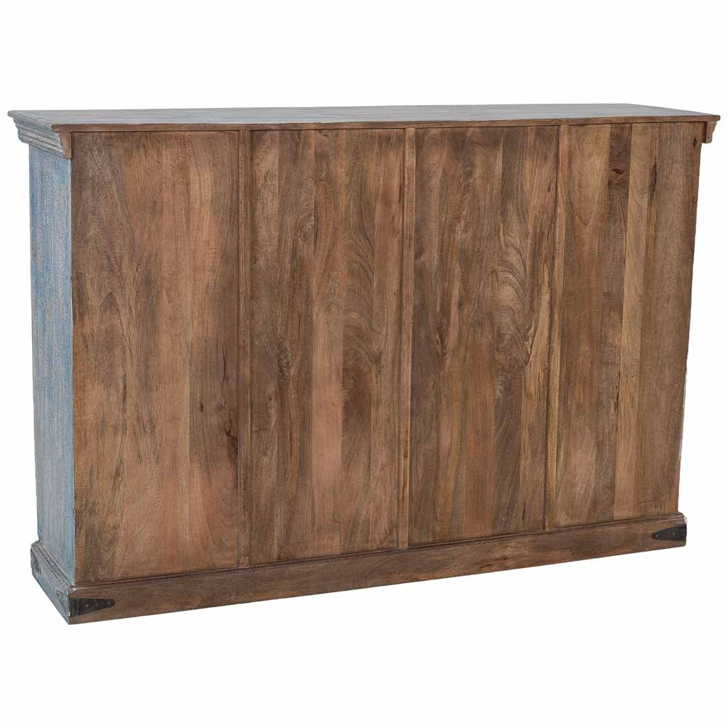 Credenza in legno blu 160x40x107 cm