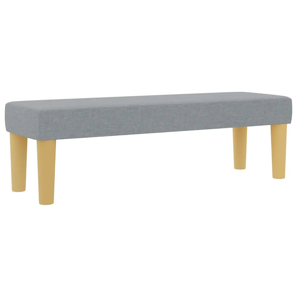 Letto a molle con materasso Grigio chiaro 140 x 190 cm Tessuto