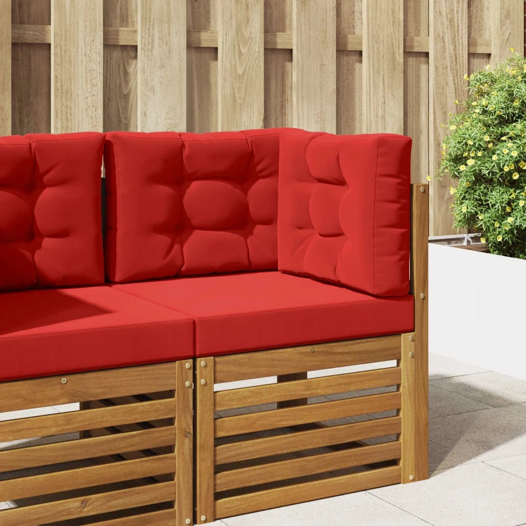 Cuscino per divano da esterno 3 pcs Rosso Poliestere 900767