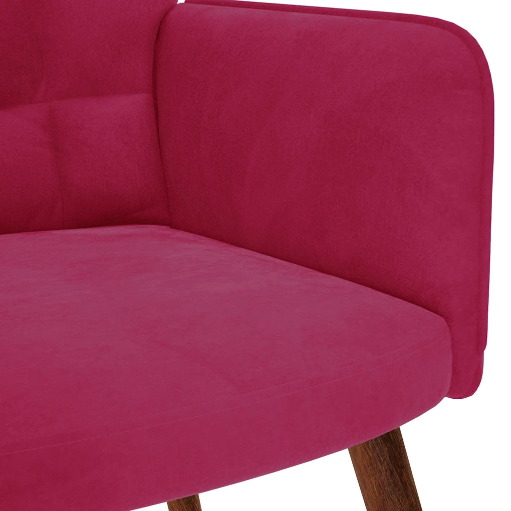 Poltrona | Sedia Relax Rosso Vino in Velluto