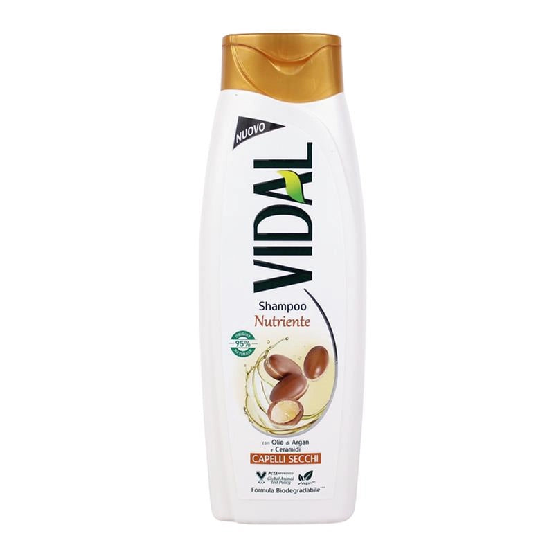 VIDAL SHAMPOO NUTRE & RIPARA CAPELLI SECCHI 250 ML CON OLIO DI ARGAN E CERAMIDI