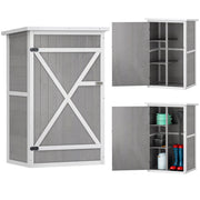 Casetta da Giardino con Ripiani ¨C Minimal ¨C 75x56x115cm Grigio