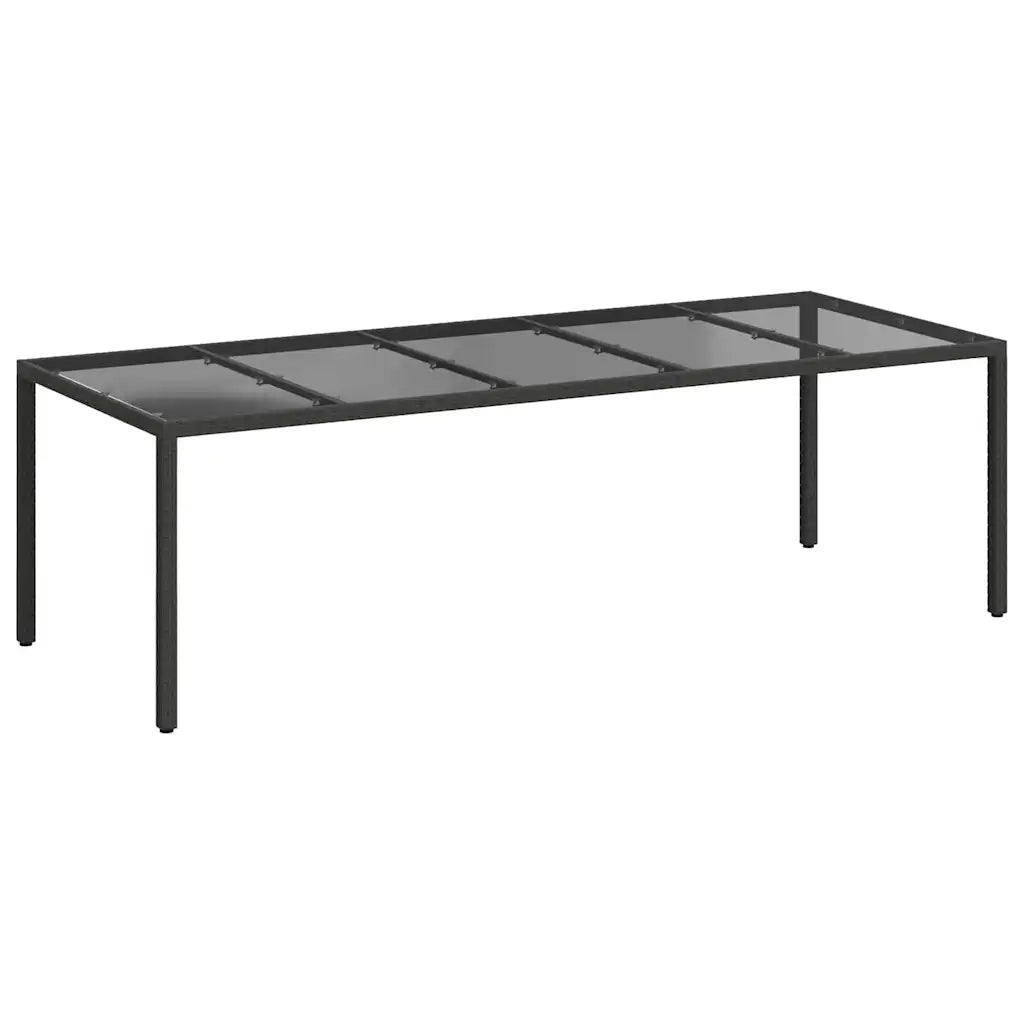Tavolo da Giardino | Tavolino da esterno Nero Puro 250 x 100 x 75 cm polyrattan