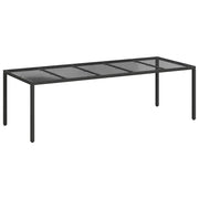 Tavolo da Giardino | Tavolino da esterno Nero Puro 250 x 100 x 75 cm polyrattan