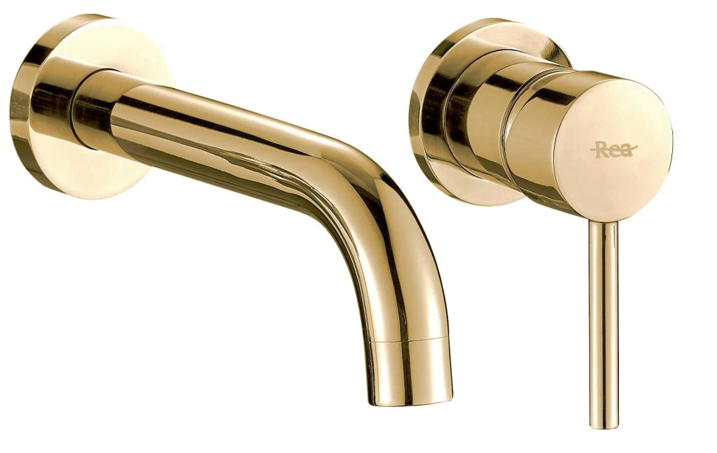 Rubinetto Da Incasso Rea Lungo Gold + Box