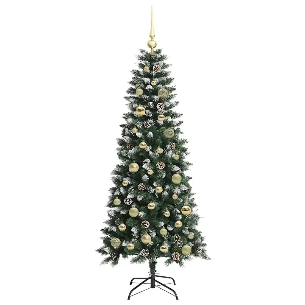 Albero di Natale | Decorazioni natalizie artificiale con 150 LED Verde 150 cm