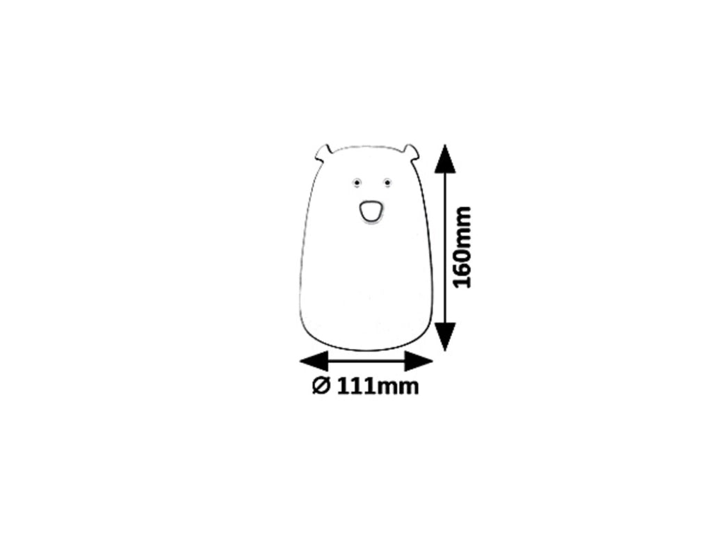 Lampada bimbi in silicone Orso RGB LED 0,4W Rabalux