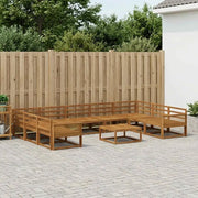 Set di divani da esterno 10 pcs Naturale
