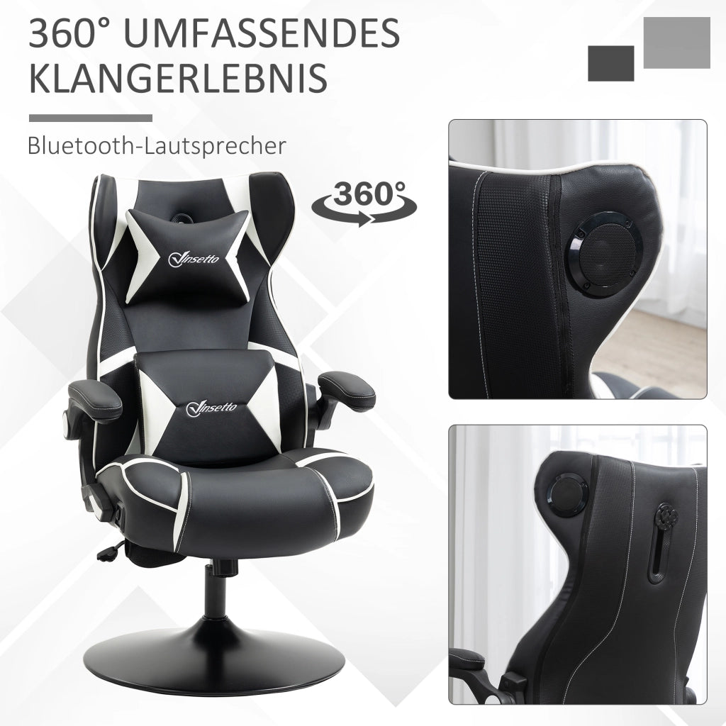Poltrona da gaming ¨C Minimal ¨C nero e bianco 69x73x118cm