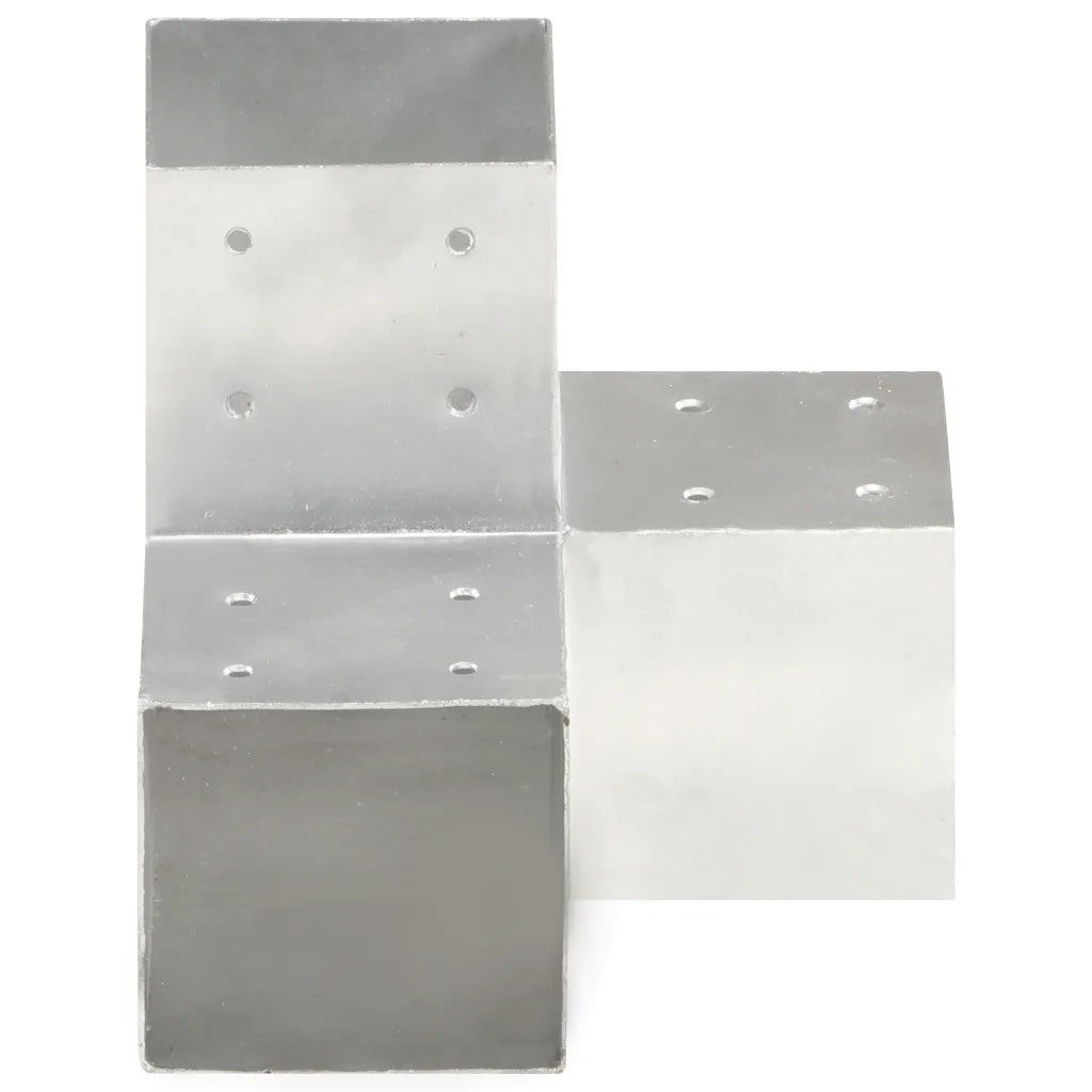 Connettori Pali a Forma di Y 4 pz in Metallo Zincato 101x101 mm 145482