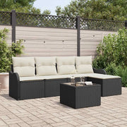 Set Divano da Giardino 6 pcs Marrone polyrattan