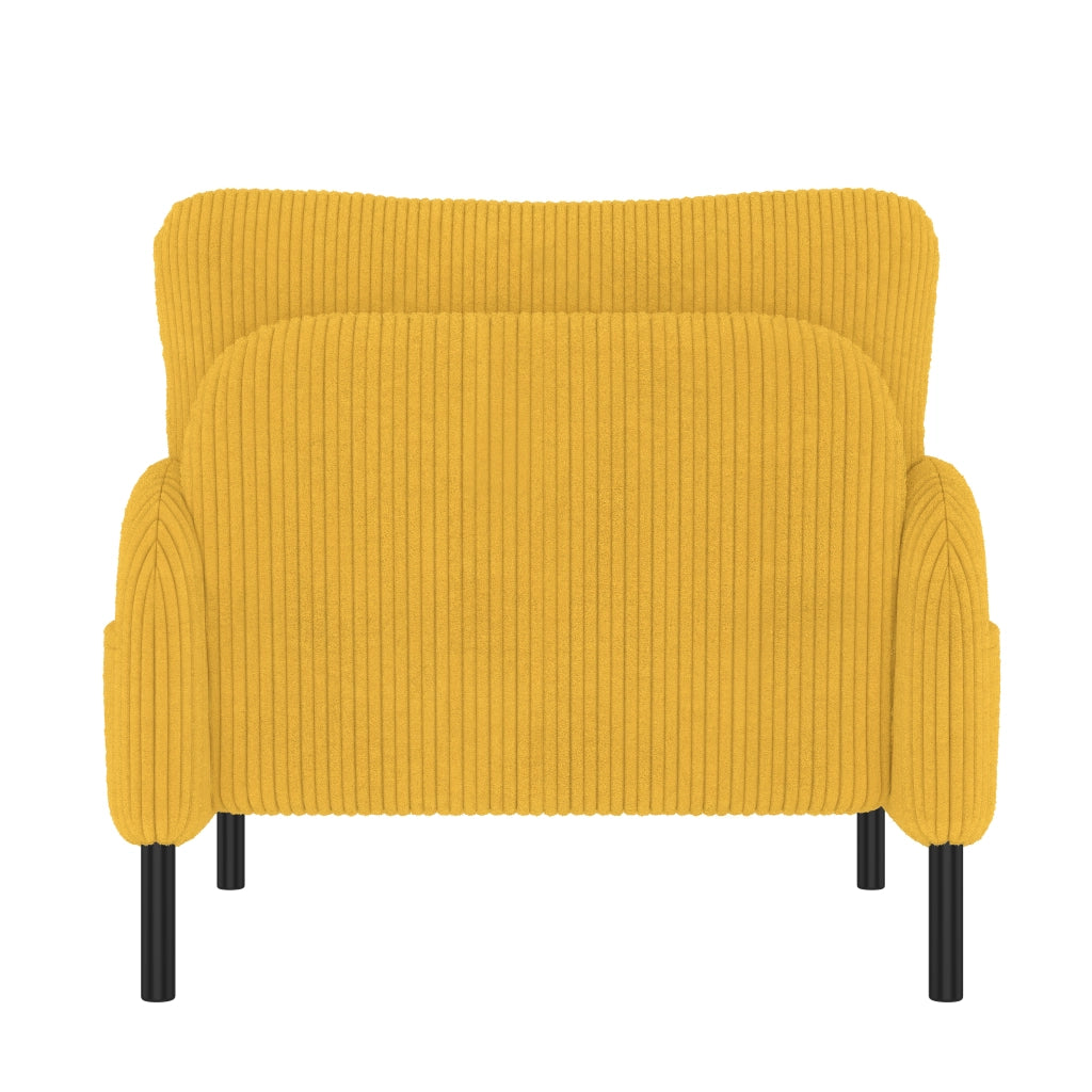 Poltrona in Velluto con Braccioli e Tasche Laterali ¨C MINIMAL ¨C Grigio