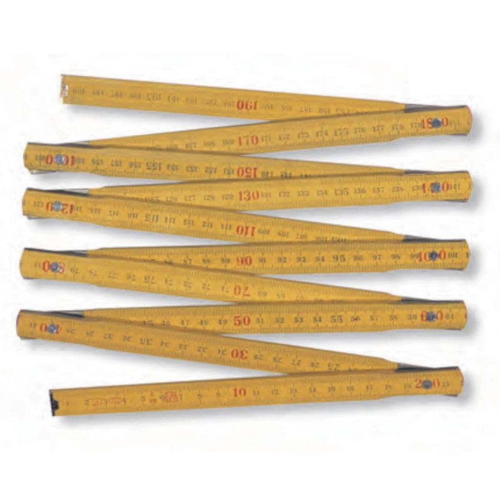 Doppiometro giallo con rivetti 200 cm