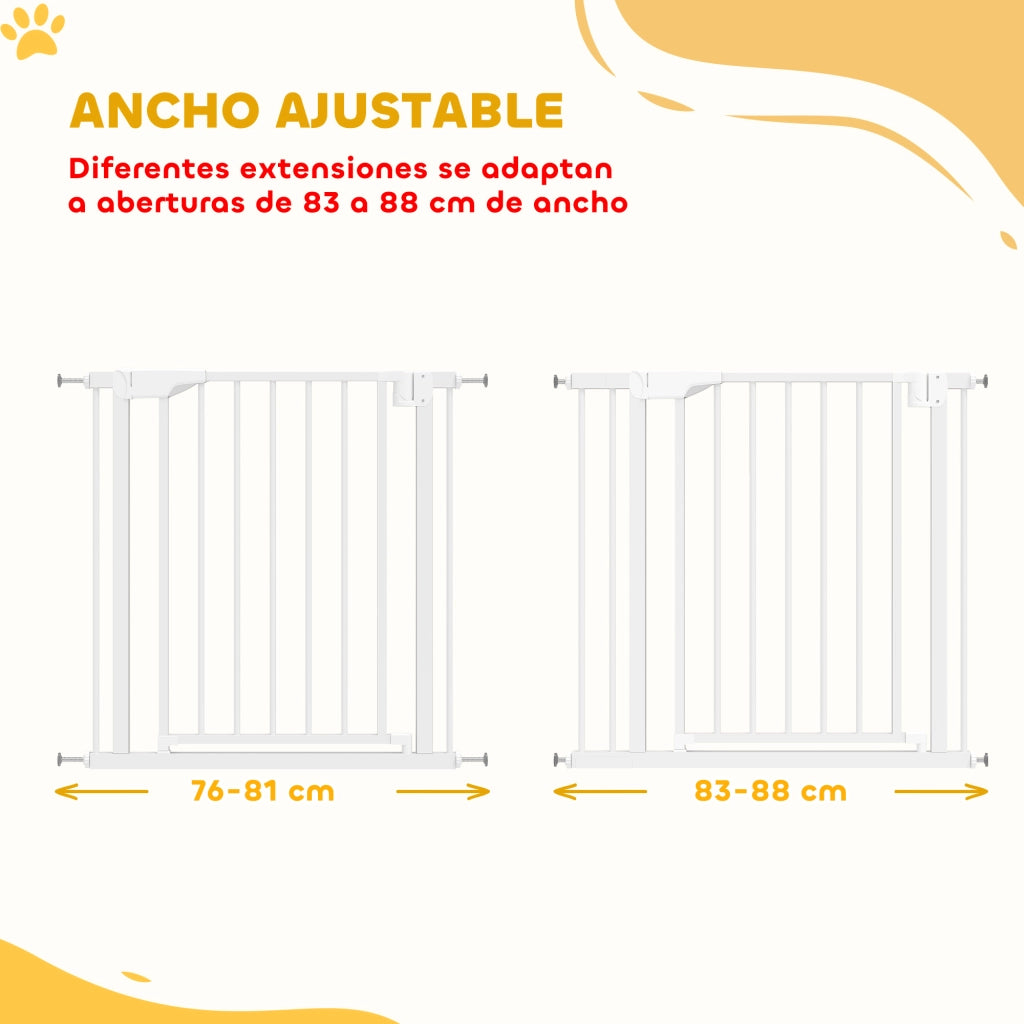 Barriera di Sicurezza per Bambini e Cani ¨C Minimal ¨C Bianco 76-88 cm