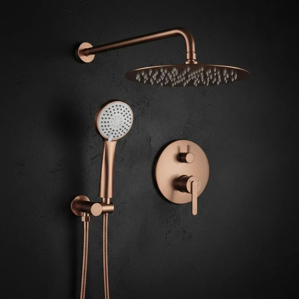 Set Doccia Da Incasso Rea Ontario Brush Copper + Box