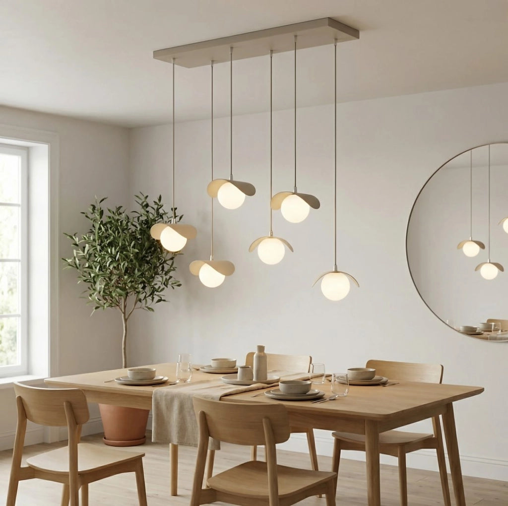 Lampada sospesa RITUAL 6xG9 beige bianca Emibig
