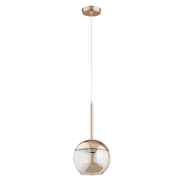 Lampada sospensione Alfa Volda sfera vetro oro E14