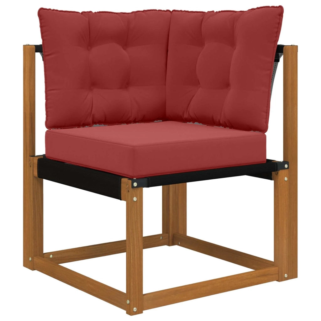 Cuscino per divano da esterno 3 pcs Rosso vino Poliestere 900804