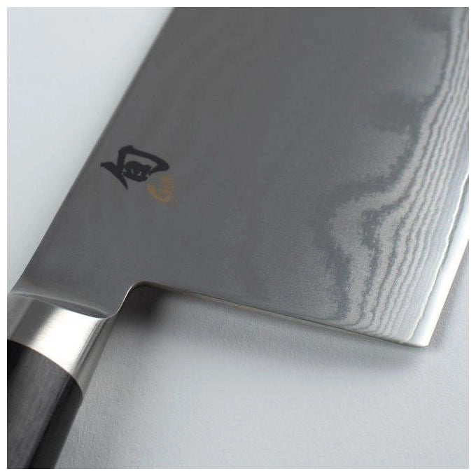KAI DM0712 Shun Classic Coltello da Cucina Cinese 18 cm Lama Acciaio VG-MAX 32 Strati Damasco Manico Pakka Nero colore Nero